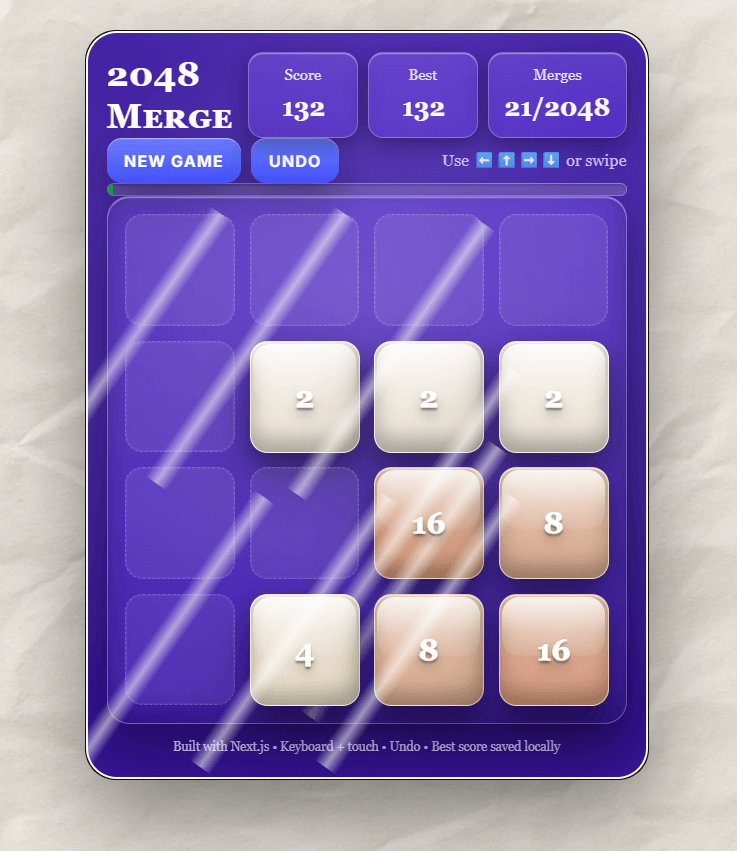 2048 game preview